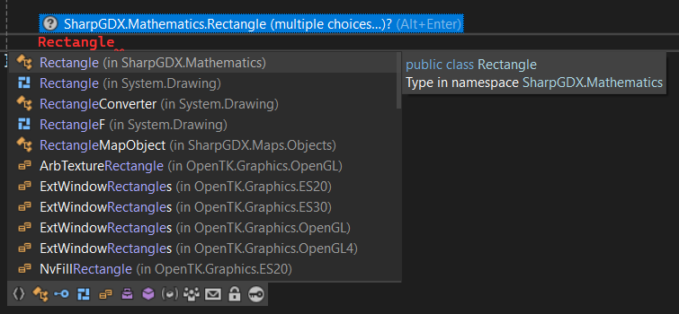 SharpGDX Rectangle class